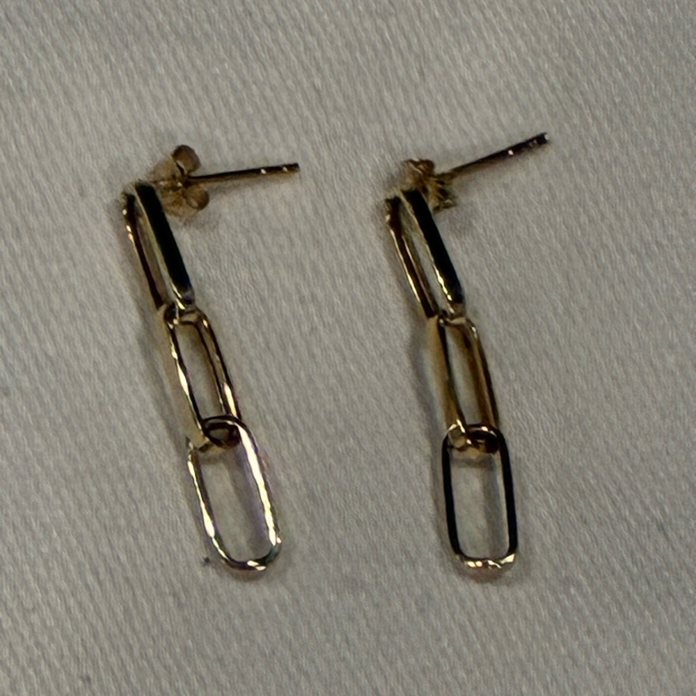 Gold Link Drop Earrings - Women Jewelry